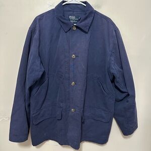 Ralph Lauren Chore Workwear Jacket Blue Men’s Medium with corduroy collar